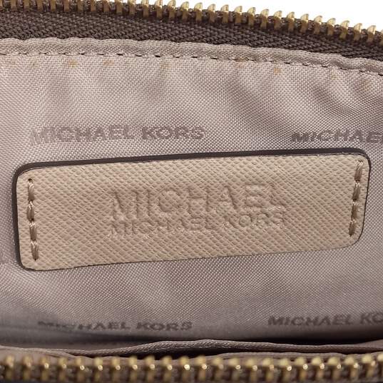 Michael Kors Monogram Pattern Double Zip Wristlet Wallet image number 5