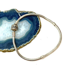 Designer Pandora 925 ALE Sterling Silver Barrel Clasp Snake Chain Bracelet