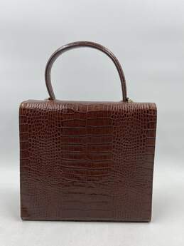 Authentic Escada Brown Croc-Effect Top Handle Bag alternative image