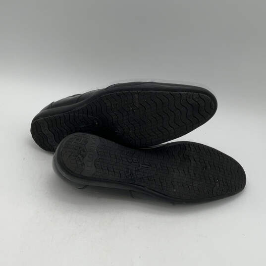 Mens Black Leather Round Toe Outdoor Slip-On Loafer Shoes Size EU 44 image number 5