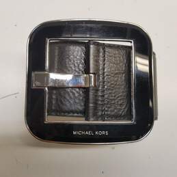 Michael Kors Thick Black Leather Women's Belt Size M alternative image