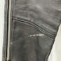 Mens Black Leather Adjustable Waist Belt Straight Leg Chaps Pants Size S image number 3