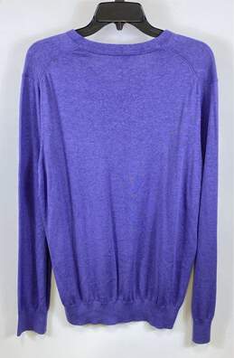 NWT Banana Republic Mens Purple Long Sleeve V Neck Pullover Sweater Size Large alternative image