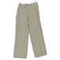Womens Khaki Striped Slash Pocket Straight Leg Trouser Pants Size 6P image number 4