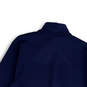 Mens Blue Long Sleeve 1/4 Zip Mock Neck Pullover Sweatshirts Size Small image number 3
