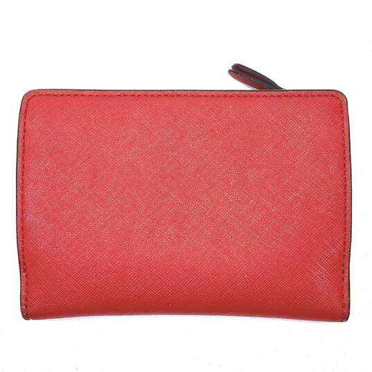 Michael Kors Jet Set Saffiano Leather Zip Wallet Red image number 2