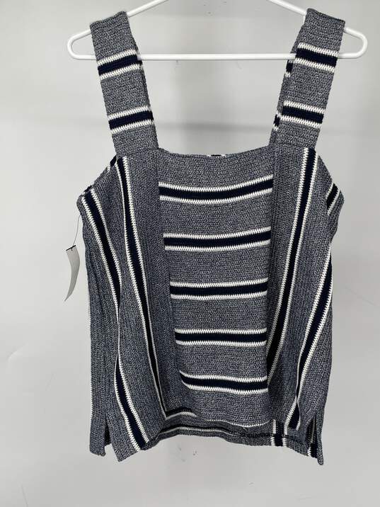Vince Camuto Womens Blue Striped Square Neck Blouse Top Size S T-0528923-D image number 2