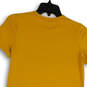 Womens Yellow Essential Logo Crew Neck Short Sleeve T-Shirt Dress Size SP image number 4
