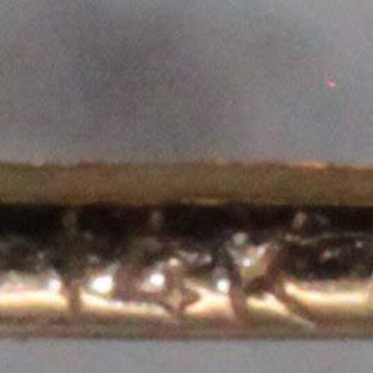 14K Yellow Gold Pearl Curled Hoop Earrings - 1.7g image number 5