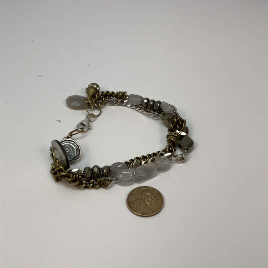 Designer Silpada 925 Sterling Silver Labradorite Pyrite Chain Bracelet image number 3
