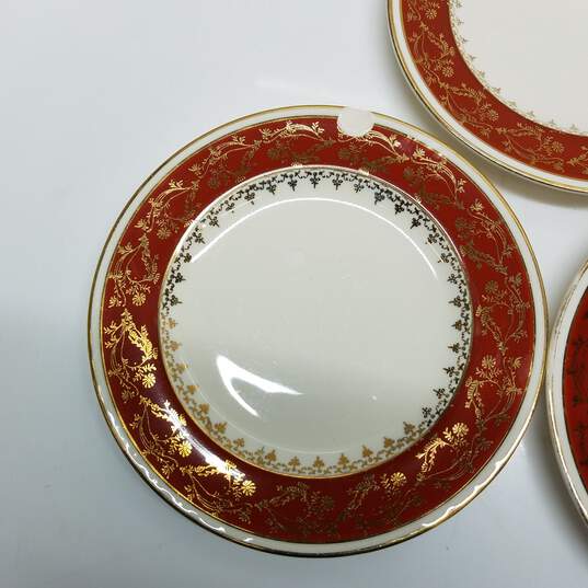 Craftsman dinnerware USA red and gold festive holiday plates lot image number 4
