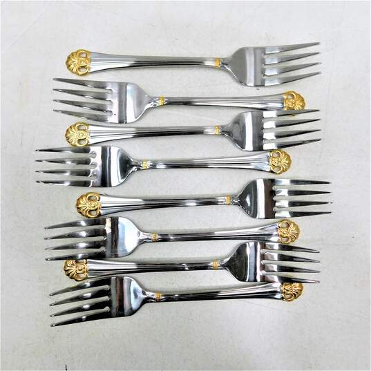 Seating for 8  Estia GOTHIC GOLD Stainless Flatware image number 5