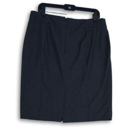 Calvin Klein Womens Gray Flat Front Back Zip Straight & Pencil Skirt Size 14 alternative image