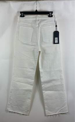 NWT Rag & Bone Womens White Ankle Justine Raw Hem Denim Trouser Pants Size 26 alternative image