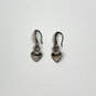 Designer Juicy Couture Silver-Tone Rhinestone Heart Dangle Drop Earrings image number 2