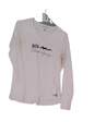 Womens White Long Sleeve V Neck Pullover T Shirt Size Large image number 1