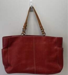 Coach Leather Chelsea Shoulder Tote Red