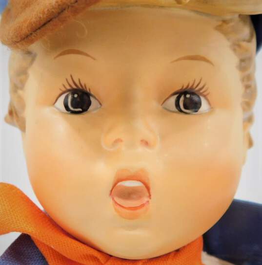 Vintage 1983 15 Inch MJ Hummel Goebel Postman Doll w/ Stand & COA image number 4