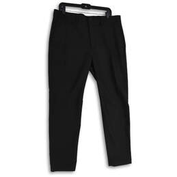 NWT Mens Black Flat Front Slim Fit Slash Pocket City Chino Pants Sz 35W 30L