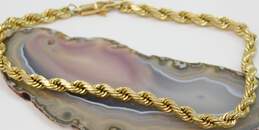 14K Gold Chunky Twisted Rope Chain Bracelet 10.1g