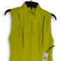 NWT Womens Yellow Sleeveless Keyhole Neck Back Zip Bodycon Dress Size 4 image number 3