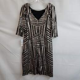 RM Richards Geo-Sequin Sheath Dress Size 12 Petite alternative image