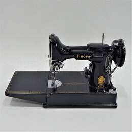 1955 Singer 221 Featherweight Portable Electric Sewing Machine With Pedal & Case alternative image