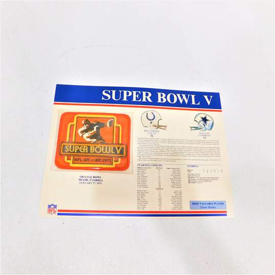 Willabee & Ward 1971 Super Bowl 5 Patch  Baltimore /Cowboys image number 1