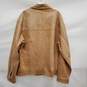 The Territory Ahead Leather MN's Genuine Leather & Plaid Lining Beige Bomber Jacket Size XL image number 2
