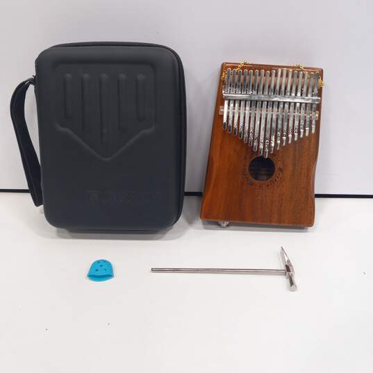 Moozica Musical Instrument Co. Acaia Koa Tonewood Kalimba-17 Keys Model: K17K-EQ In Case With Mallet image number 1