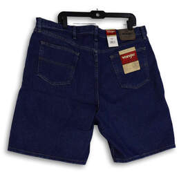 NWT Mens Blue Flat Front Dark Wash Pockets Denim Carpenter Shorts Size 42 alternative image