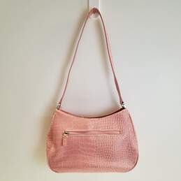 Liz Claiborne Croc Embossed Crescent Shoulder Bag Pink alternative image
