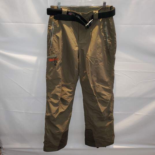 Marmot Membrain Olive Green Nylon Belted Pants Size M image number 1