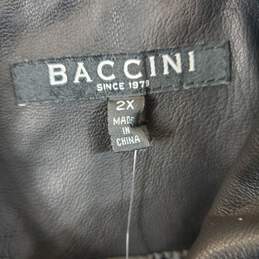 Baccini Women Black Faux Leather Jacket Sz 2X NWT alternative image
