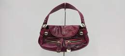 DKNY Purple Leather Hobo Shoulder Bag