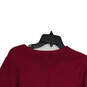 Womens Red Tight-Knit Button Front Long Sleeve Cardigan Sweater Size XL image number 4