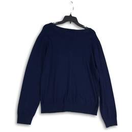 NWT Karen Scott Womens Navy Long Sleeve Button Front Cardigan Sweater Size XXL alternative image