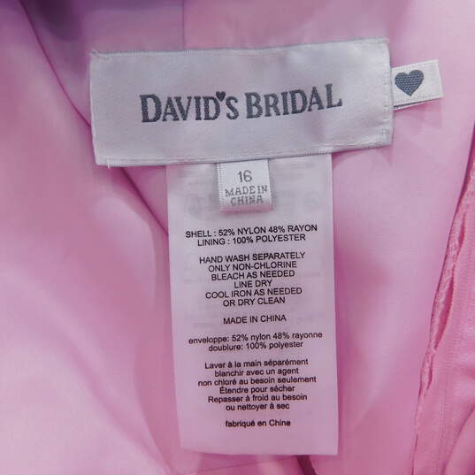 Davids Bridal Pink Strapless Evening Dress image number 2