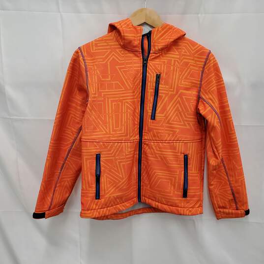 Pulse Girls Youth Orange Sherpa Hooded Jacket Size L 16-18 image number 1