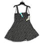 NWT Womens Black White Polka Dot Sleeveless Reine Knit Mini Dress Size XL image number 1
