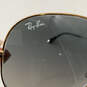 Womens Gold Polarized UV Protection Aviator Sunglasses With Brown Case image number 4