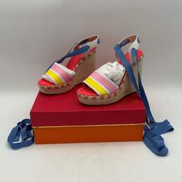NIB Kate Spade Womens Multicolor Wedge High Heel Espadrille Sandals Size 5.5 alternative image