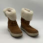 Womens Tynlee 1105889 Brown Round Toe Mid-Calf Side Zip Snow Boots Size 9 image number 3