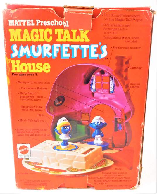 Mattel Preschool Magic Talk Smurfettes House 1983 image number 3