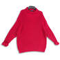 Womens Pink Knitted Long Sleeve Crew Neck Pullover Sweater Size L/XL image number 1