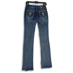 Womens Blue Denim Medium Wash 5-Pocket Design Bootcut Jeans Size 25 alternative image
