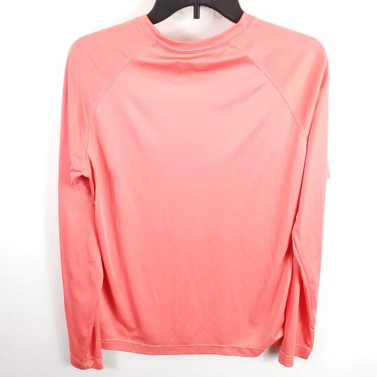 Columbia Women Coral Silk Long Sleeve L image number 2