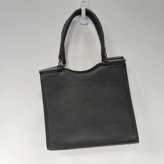 Badgley Mischka Black Faux Leather Tote Bag image number 2