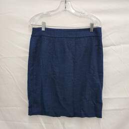 Banana Republic Navy Blue Flat Front Wool Pencil Skirt Size 10