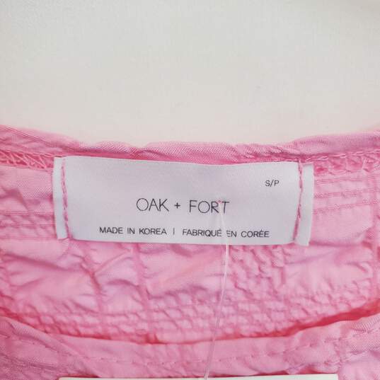 Oak + Fort Pink Short Sleeved Dress WM Size S NWT image number 3